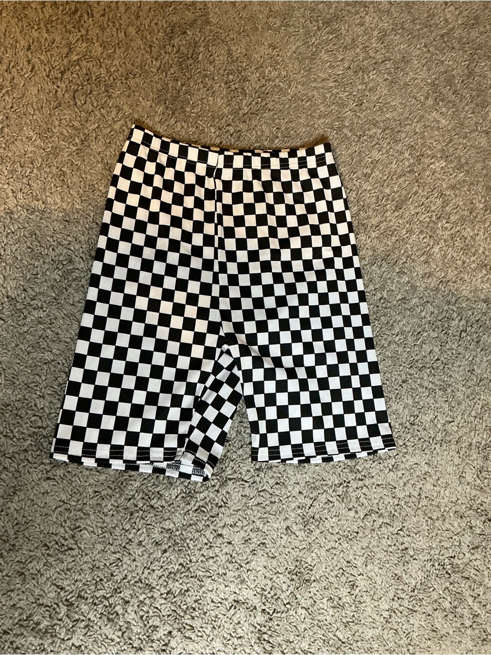Unk Black & White Checkered Women's Shorts - Picture 1 of 4